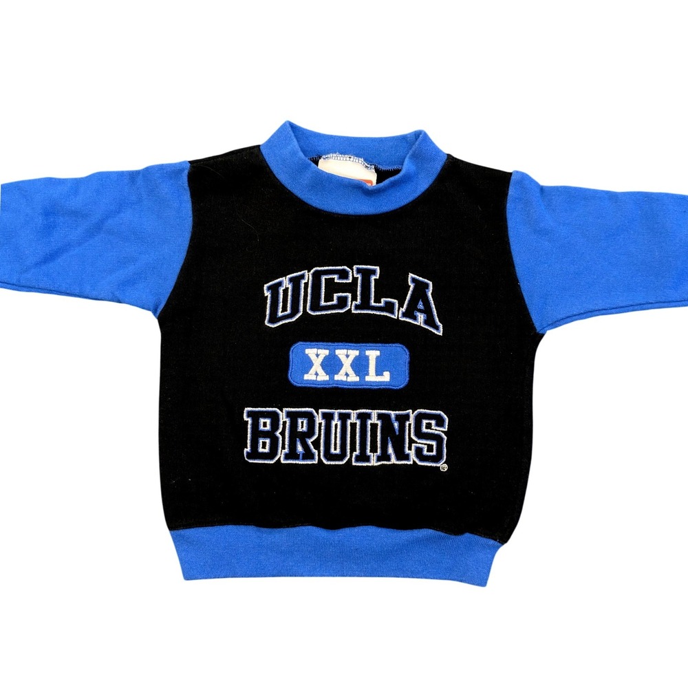 Vintage UCLA Bruins Baby Sweatshirt 12M Mighty-Mac Sports Colorblock 90's Rare